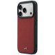 Mercedes Leather Mesh with Bow Line dėklas iPhone 17 Pro su MagSafe, raudonas