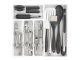Pull-Out Cutlery Storage Tray for Drawers Organizer with 5 Compartments