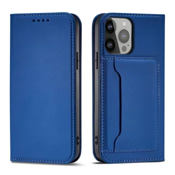Samsung Galaxy A34 (SM-A346) knygutės tipo dėklas su magnetu, mėlynas
