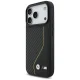 BMW dėklas iPhone 17 Pro telefonui M Carbon Line & Logo MagSafe, juodas / geltonas