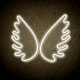 Forever Light PLEXI LED Neon Wings, White