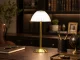 Wireless LED Table Lamp with USB-C and 3 Light Modes, Gold/White
