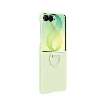 Samsung Silicone Ring Magnet Cover dėklas Galaxy Z Flip 8, žalias