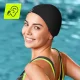 Moteriška silikoninė plaukimo kepuraitė TSUNAMI TEXTURE, juoda