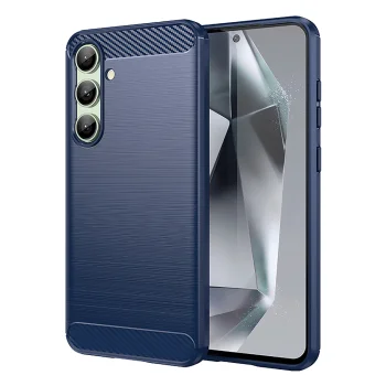 Dėklas Samsung Galaxy S24 FE „Carbon Case“, mėlynas