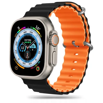 Tech-Protect IconBand Pro dirželis Apple Watch (42/44/45/49 mm), oranžinis-juodas
