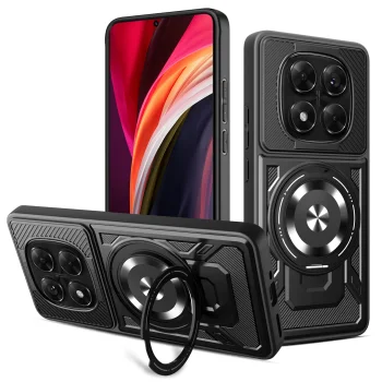 TFO Defender Armor Mag dėklas skirtas Xiaomi Redmi Note 14 Pro 5G, juodas