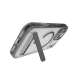 ZAGG Santa Cruz Snap KS MagSafe dėklas su stovu iPhone 17 Pro Max, skaidrus/juodas