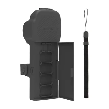 Sunnylife apsauginis dėklas su dirželiu skirtas Osmo Pocket 3 (pilkas)