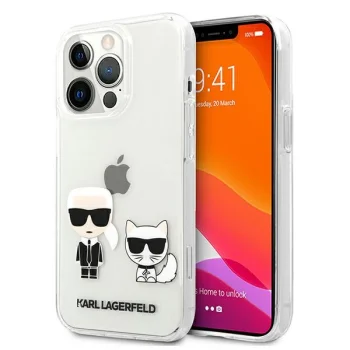 Karl Lagerfeld Karl & Choupette dėklas, skirtas iPhone 13 Pro Max, skaidrus