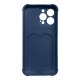 Apple iPhone XS Max 6.5\" Silicone Wallet Card Case, Blue