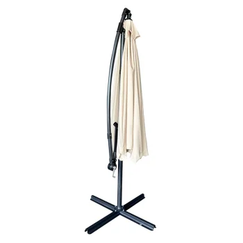 Didelis pakabinamas sodo skėtis Case LUARO 290 cm, smėlio spalvos
