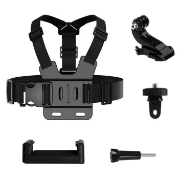 Krūtinės diržo priedų rinkinys GoPro, DJI, Insta360 (5-in-1)