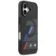 BMW M IML Metal Buttons Tricolor Lines MagSafe dėklas telefonui iPhone 17, juodas