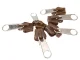 Užtrauktukų taisymo rinkinys Fix a Zipper, 6 vnt., rudas