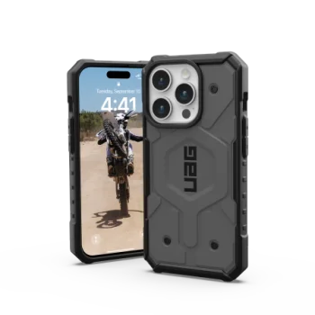 UAG Pathfinder MagSafe dėklas telefonui iPhone 15 Pro, sidabrinis