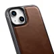 „iCarer Leather Oil Wax“ natūralios odos dėklas „iPhone 14 Plus“ su „MagSafe“, rudas (WMI14220719-BN)