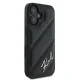 Apple iPhone 16 6.1\" Karl Lagerfeld Quilted Signature Case Cover, Black