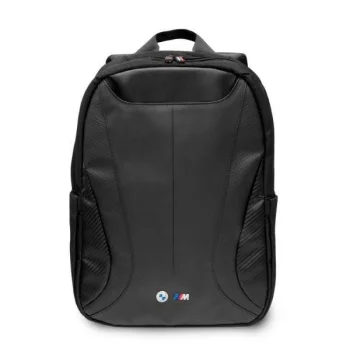 BMW Carbon&Leather Tricolor kuprinė 16" nešiojamam kompiuteriui, juoda