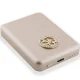 Guess MagSafe 4G Strassed Metal Logo indukcinė išorinė baterija 15W 5000mAh, auksinė