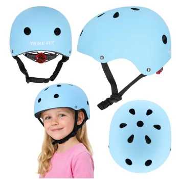 Vaikiškas dviratininko šalmas Trike Fix su LED, M (55-58 cm), mėlynas