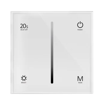 Jutiklinis LED apšvietimo reguliatorius T1-1, 12-48V, 2 kanalų, stiklinis
