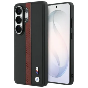 BMW M Perforated Stripe Logo MagSafe dėklas Samsung Galaxy S26 Ultra, raudonas