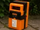 Nešiojamas elektrinis kempingo dušas su USB siurbliu, oranžinis/pilkas