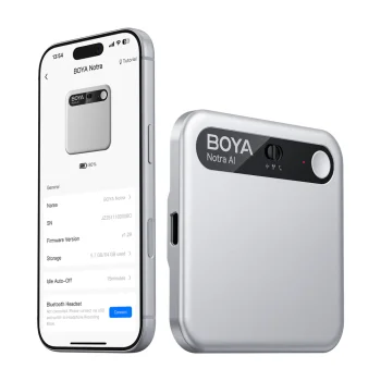 Garso įrašytuvas diktofonas BOYA Notra su DI transkripcija, 64 GB, Silver