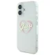 Guess dėklas iPhone 16 Plus telefonui IML Heart Case, skaidrus