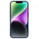 Silikoninis dėklas Nillkin CamShield Silky modeliui iPhone 14 Plus su kameros dangteliu, mėlynas
