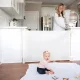 Safety gate roller for children and pets, up to 150 cm, ECOTOYS, beige