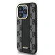 DKNY Leather Checkered Mono MagSafe dėklas iPhone 15 Pro Max telefonui, juodas