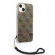 Guess 4G Print Strap dėklas skirtas iPhone 14 Plus, rudas