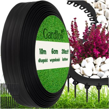 Sodo atitvaras 6cm x 10m Gardlov juodas su 20 smaigų