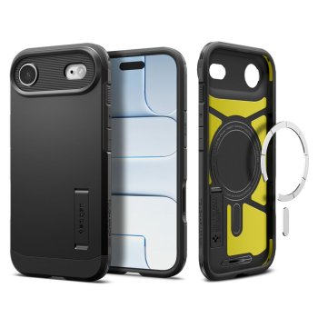 Spigen Tough Armor T Mag dėklas iPhone 17 / 17 Air, juodas