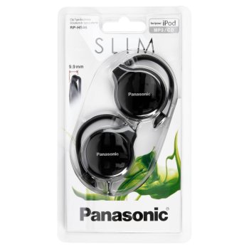 Panasonic RP-HS46 Clip-On Earphones, Black