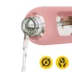 4FIZJO Glass Sports Water Bottle 1 L with Silicone Sleeve, Pink