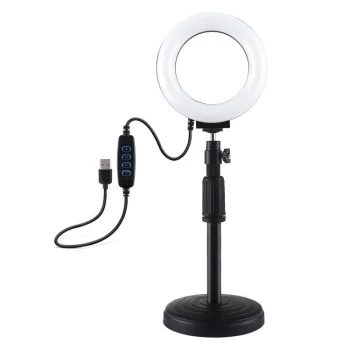 Puluz PU391 žiedinė LED lempa su reguliuojamu stovu