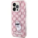 Karl Lagerfeld Monogram Choupette dėklas, skirtas iPhone 15 Pro Max, rožinis
