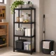 Ūkinė lentyna ModernHome 4 aukštų, 61 x 30 x 131 cm, juoda