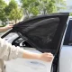 Automobilių langų tinkleliai nuo saulės ir vabzdžių, juodi, 2 vnt.