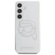 Karl Lagerfeld Rhinestones dėklas Samsung Galaxy S25, skaidrus