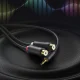 Ugreen garso adapteris, 3.5 mm kištukas į 2x RCA lizdą, 0.25 m, pilkas