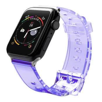 Silikoninis dirželis Strap Light skirtas Apple Watch 38 / 40 mm, violetinis