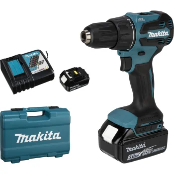 Akumuliatorinis smūginis gręžtuvas-suktuvas Makita DHP490RFX3 18V (2x 3.0 Ah, priedai)