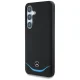 Mercedes Leather Contrasted Blue MagSafe dėklas Samsung Galaxy S25, juodas