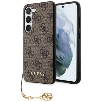 Guess Samsung Galaxy S23 Case 4G Charms Collection, Brown