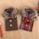Plaid Christmas Wine Bottle Cover Sweater
