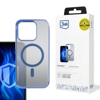 3Mk Protection Frosty MagCase dėklas iPhone 14 Pro, mėlynas / skaidrus